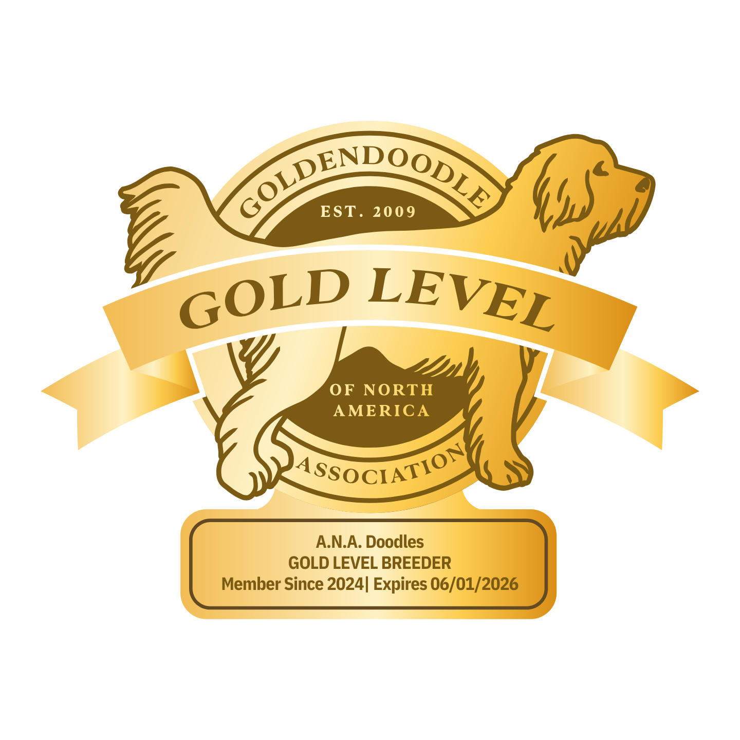Goldendoodle Association of North America — Gold Level Breeder